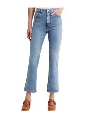 FRAME the reboot crop jeans in lark light blue wash denim pants size 25 luxury